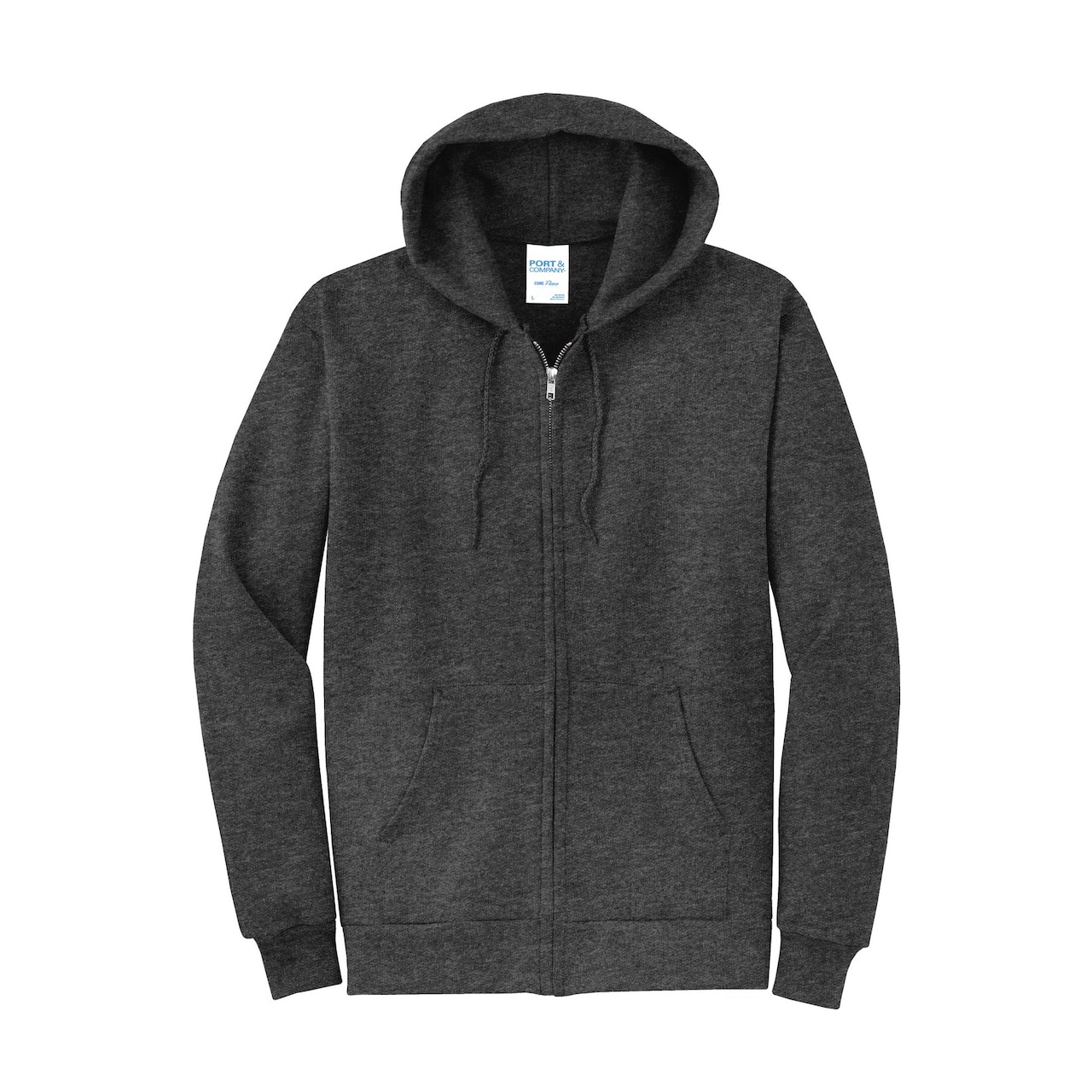 Port & Company® Neutrals Core Fleece Full-Zip Hooded Sweatshirt